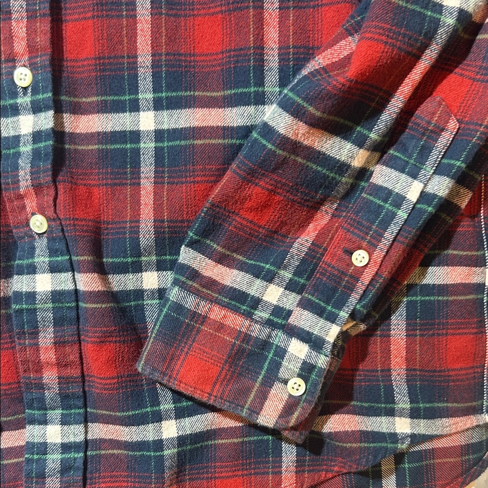 Polo by Ralph Lauren Men's Blue and Red Plaid Shirt - Picture 3 of 3